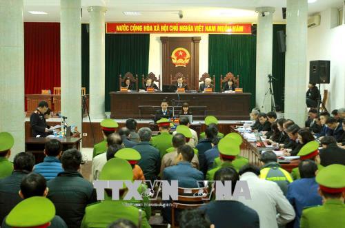 Hình ảnh phiên tòa xét xử Trịnh Xuân Thanh và đồng phạm 15/1 Hình ảnh phiên tòa xét xử Trịnh Xuân Thanh và đồng phạm 15/1